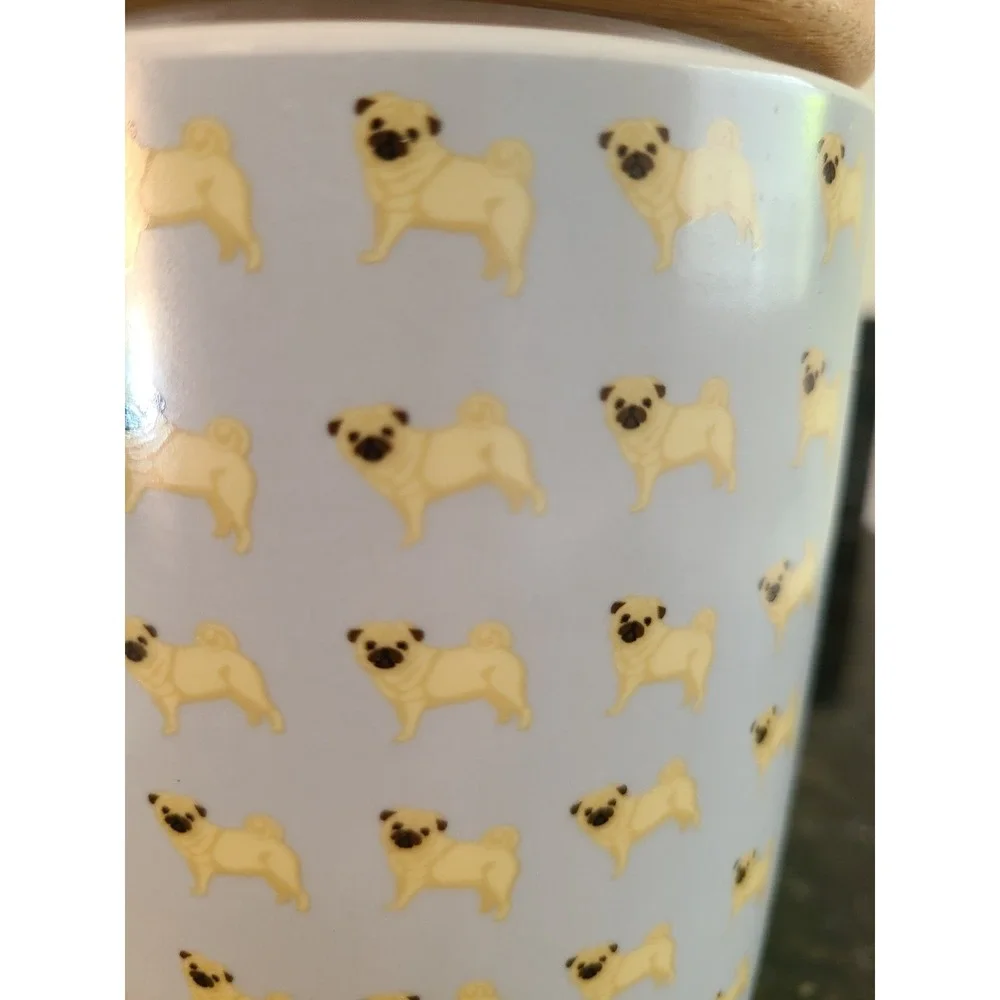 Treat/Food Jar Ceramic For Dogs Or Cats PUGS